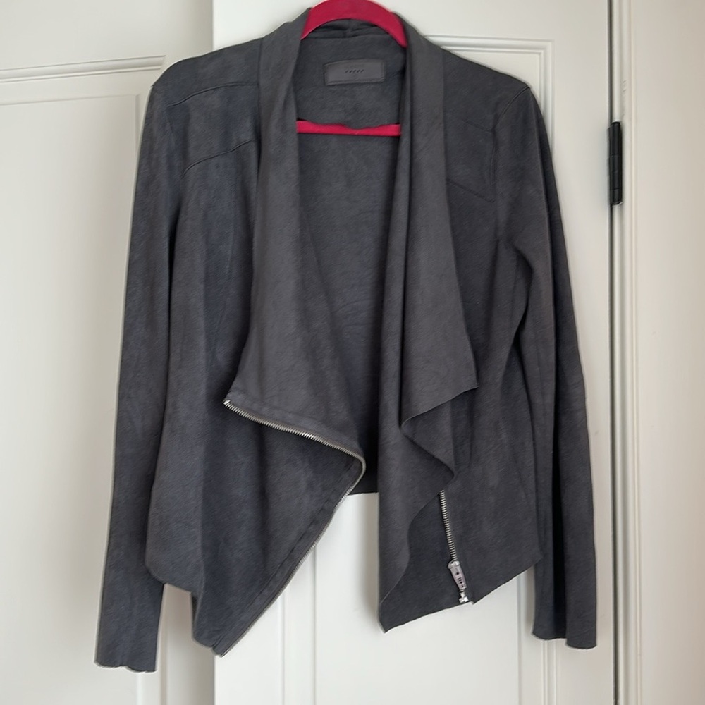 Blank NYC Faux Suede Cropped Moto Jacket